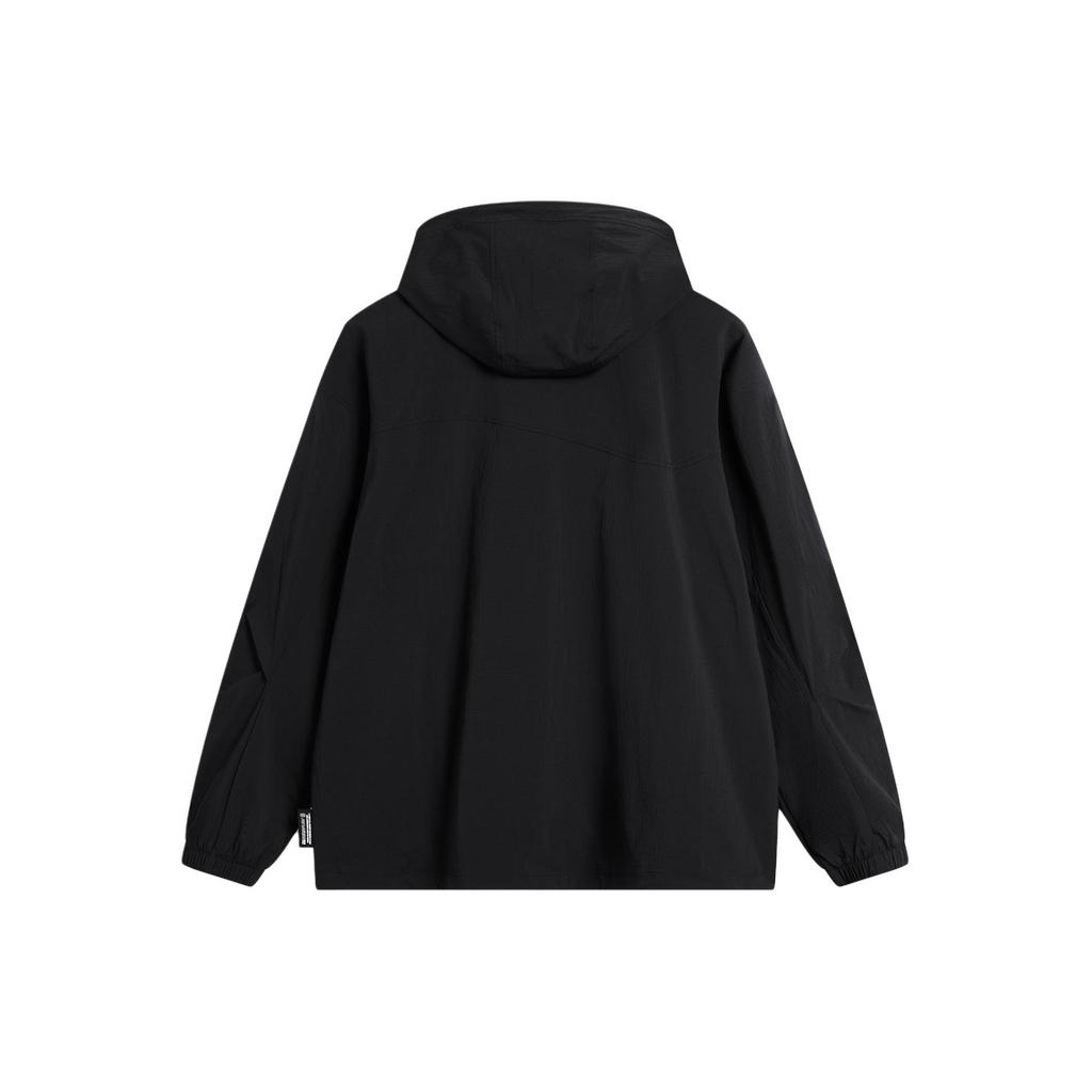 Li Ning CF Suo Solid Color Casual Zip-Up Hooded Long Sleeve Jacket Men Jackets Black AJDU249-2