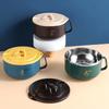 304 Stainless Steel Ramen Bowl with Lid Heat Resistant Noodle Cooker Bowl Instant Noodles Kitchen Tableware Accessory Bowl With