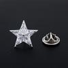 Luxury Zirconia Pentagram Brooch for Men & Women: High-End Fashion Suit Lapel Pin