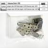 8-Piece 64mm Retro Colored Plating Foldable Cabinet Hinges for Wooden Box Furniture