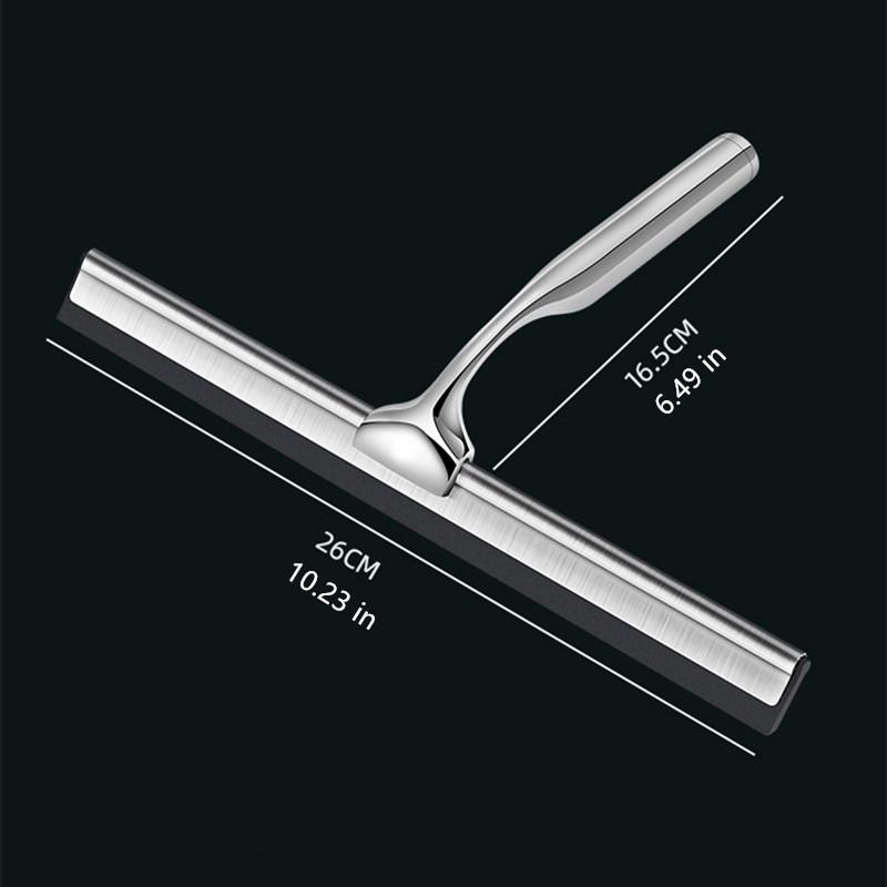 Premium Creative Steel Squeegee For Shower Doors, Bathroom, Window And Car Glass, All-Purpose Cleaning Glass Wiper