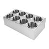 Stainless Steel Cylinder Flatware  , 8 Compartment Utensil Holder, Versatile Silverware Holder for Spoons Forks Chopsticks, Kitchen Countertop