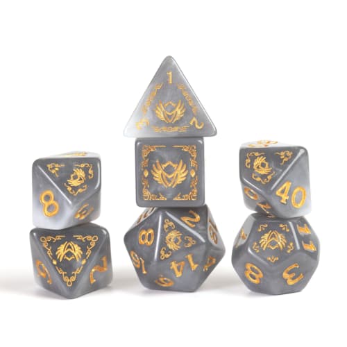 D&D Adventure Dice (Paladin Class: White)
