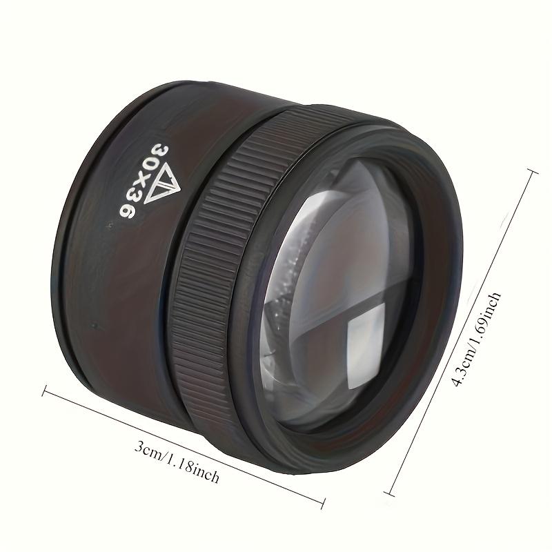 30x Glass Inspection Magnifier, Extremely Compact and Portable Desktop Magnifier, No Electricity Required, Classic