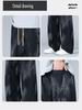 Spodnie jeansowe z szerokimi nogawkami Wiosna Jesień Spodnie męskie Neutralne Casual Moda uliczna Spodnie oversize Jeansy Outdoor Moda