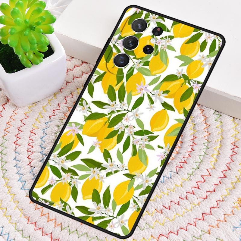 כיסוי טלפון קיץ טרופי פירות לימון TPU רך עבור Samsung Galaxy note 10 pro S26 S25 S24 S23 S22 Ultra Plus S21 FE S20