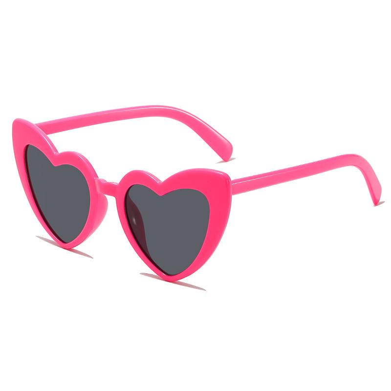 2025 Cross-Border Love UV400 Peach Heart Sunglasses - Glitter Crystal Sun Protection for Women