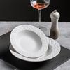 Western Ceramic Dinner Plate Black White Matte Steak and Pasta Dishes Round Salad and Dessert Plate for Home Use Hotel Tableware