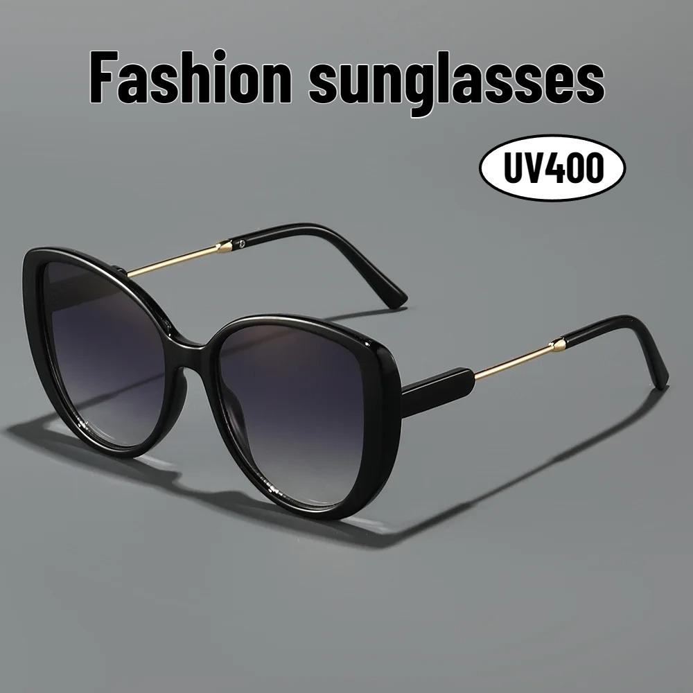 Korean Version Personality Large Frame CatEye Sunglasses Outdoor UV400 Luxury Sunglasses Women Fashion Travel Decoration Eyewear