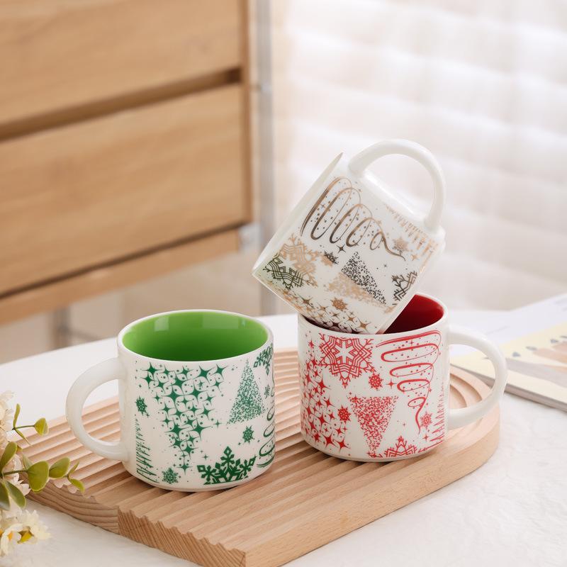 Christmas City Cup Gift Box, Stacked Cup With Lid, Extra Large Christmas Gift Gift