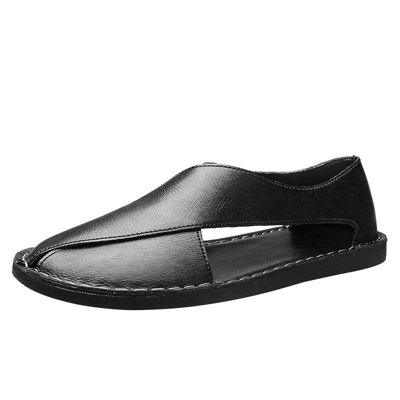 2025 one-word drag men's summer wear 2025 new trendy sandals soft-soled non-slip beach slippers