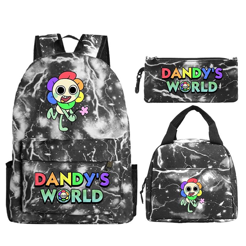 New Dandy's world game merchandise personalized printing primary and secondary school schoolbag three-piece set