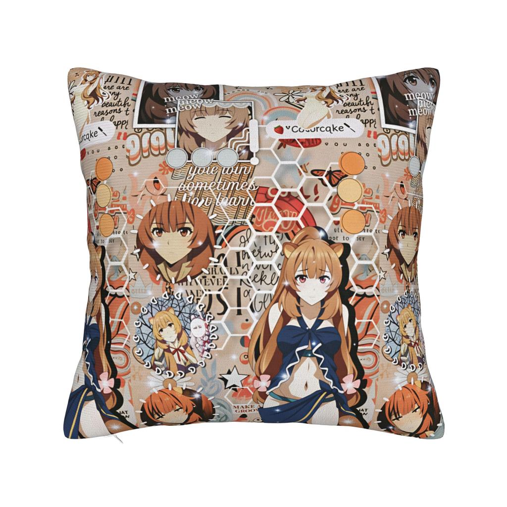 Pillow Cover Raphtalia S-Shield Hero TRotSH Funny Pillow Case For Living Room Chair Pillowcases