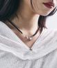 Sentiments No.435 [Black] Heart Onyx Necklace