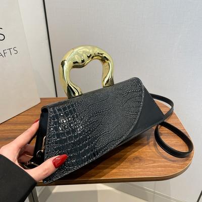 Nischen-Design High-End Krokodilmuster Achselhöhlen-Tasche Handtasche mit Hartgriff Herbst Neue Mode Messenger Baguette-Tasche