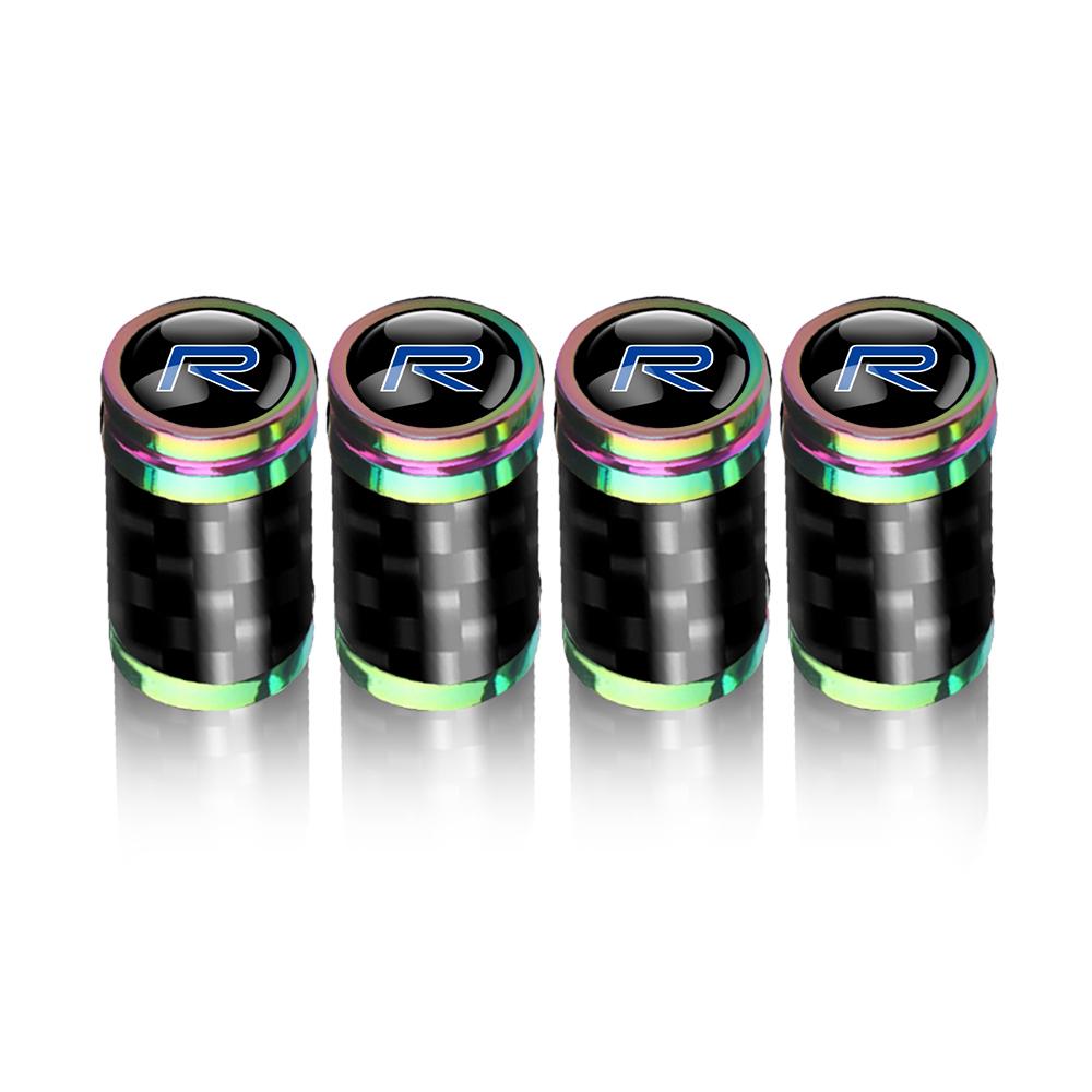 For Volvo ew1For Volvo R Rdesign XC40 C70 V60 V90 AWD T6 D8 T8 4Pcs Carbon Fiber Car Wheel Tire Valve Stem Air Cap Auto Accessories Valve Cap