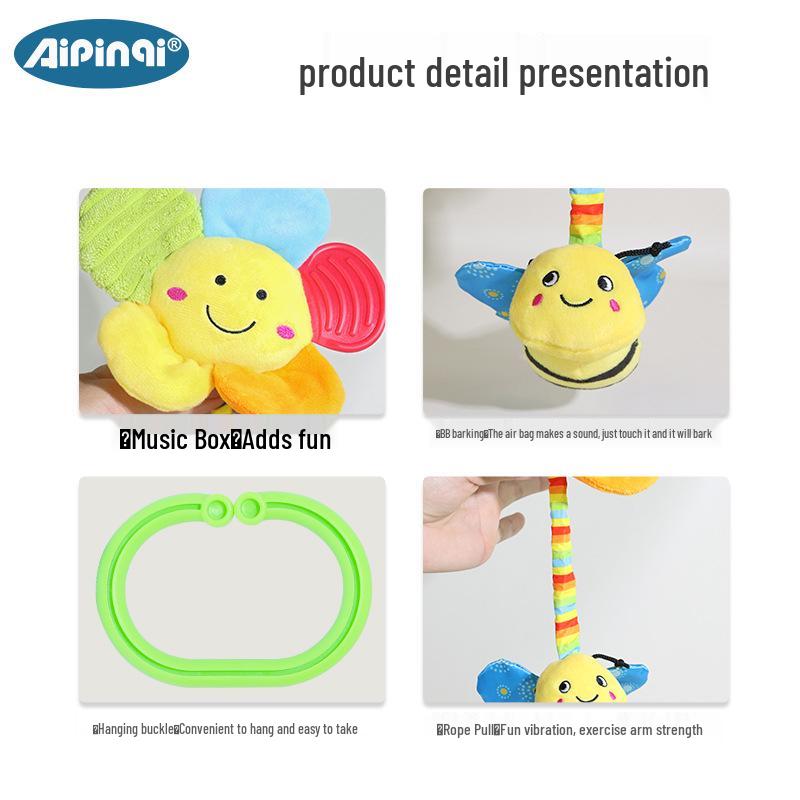 Aipinqi Baby Pull Toy: Musical Flower Wind Chime Pendant for Crib