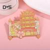 Yellow Cranes Tower Refrigerator Magnet 3D Wuhan Landmark Chinese Style Building Magnetic Fridge Decoration Home Office Kitchen Locker Ornament