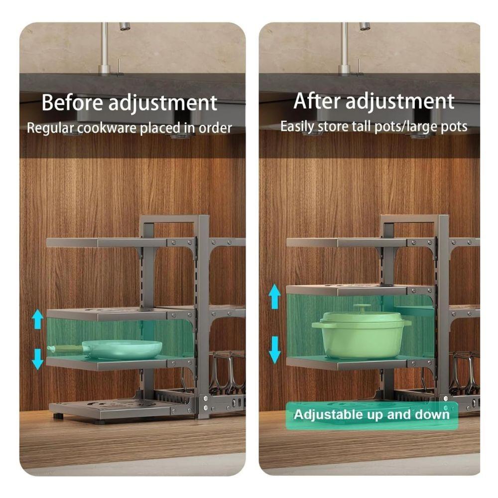 Homlly Pots and Pans Organizer under Cabinet