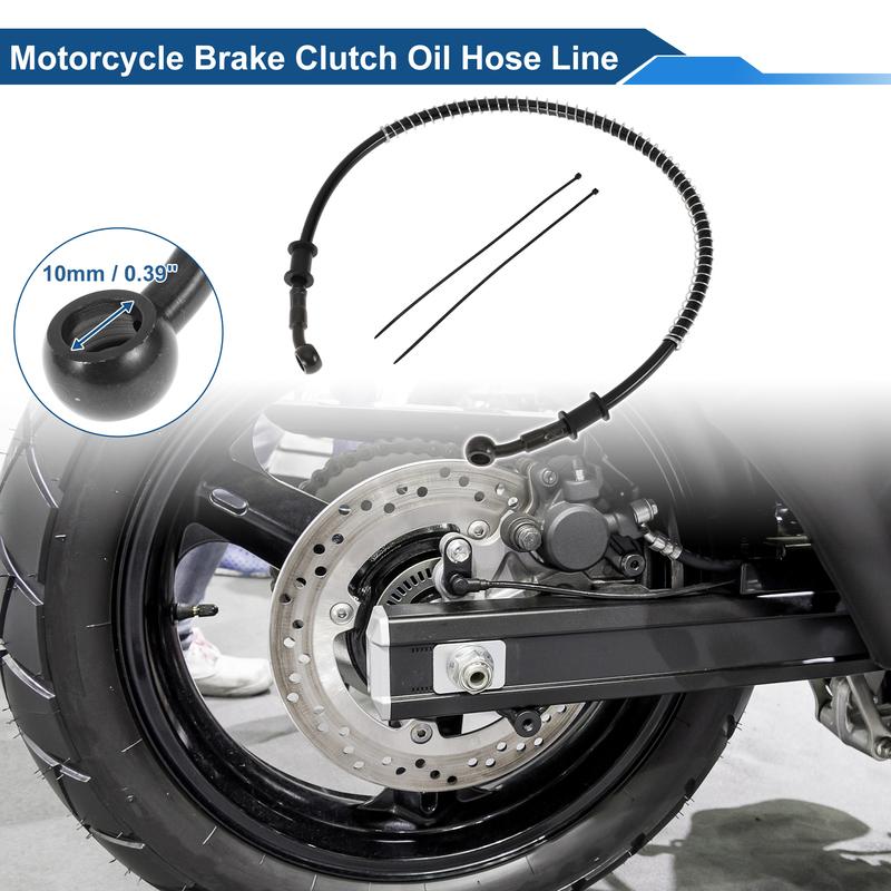 Motoforti 60cm Motorcycle Brake Clutch Oil Hose Line Black