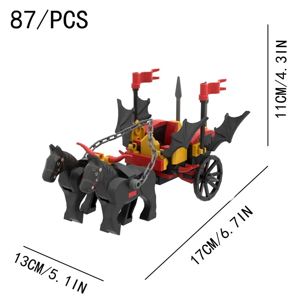 Set di Giocattoli da Assemblaggio con Mattoncini MOC Serie Carrozza Medievale Modello Città della Carrozza Giocattolo da Costruzione Fai-da-te Regalo per Festival
