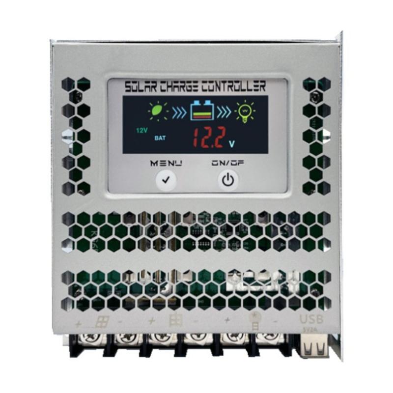 

Solar Panel Regulator with LCD Color Screen Display Solar Charge Controller for 12V and 24V Systems Improved Control 1