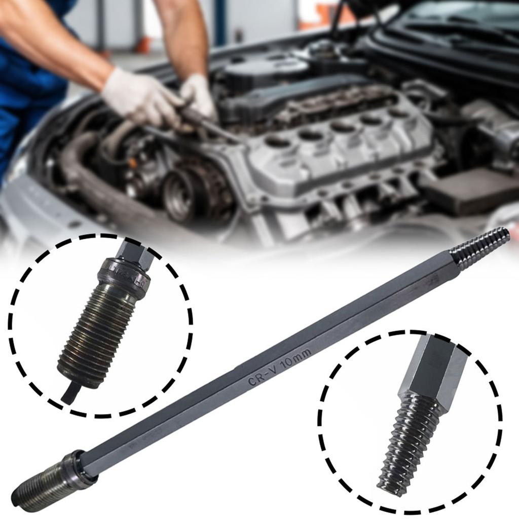 Broken Spark-Plug Removal Tool 10mm Hex Socket Broken Spark-Plug Remover Tool For Ratchets Dual-Ended Reverse-Thread Taps