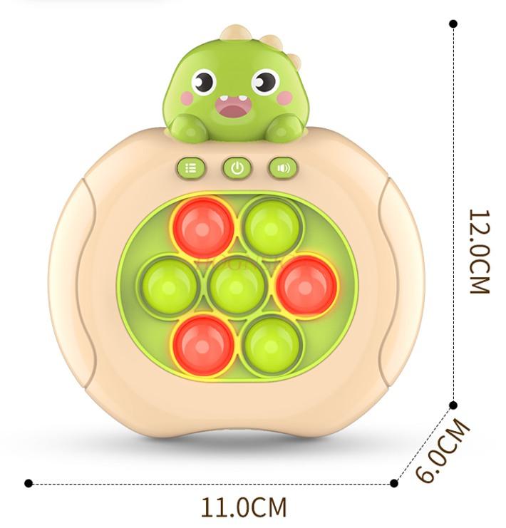 Children'S Press And Play Puzzle Game Console Handheld Dinosaur Hitting Gopher Toy