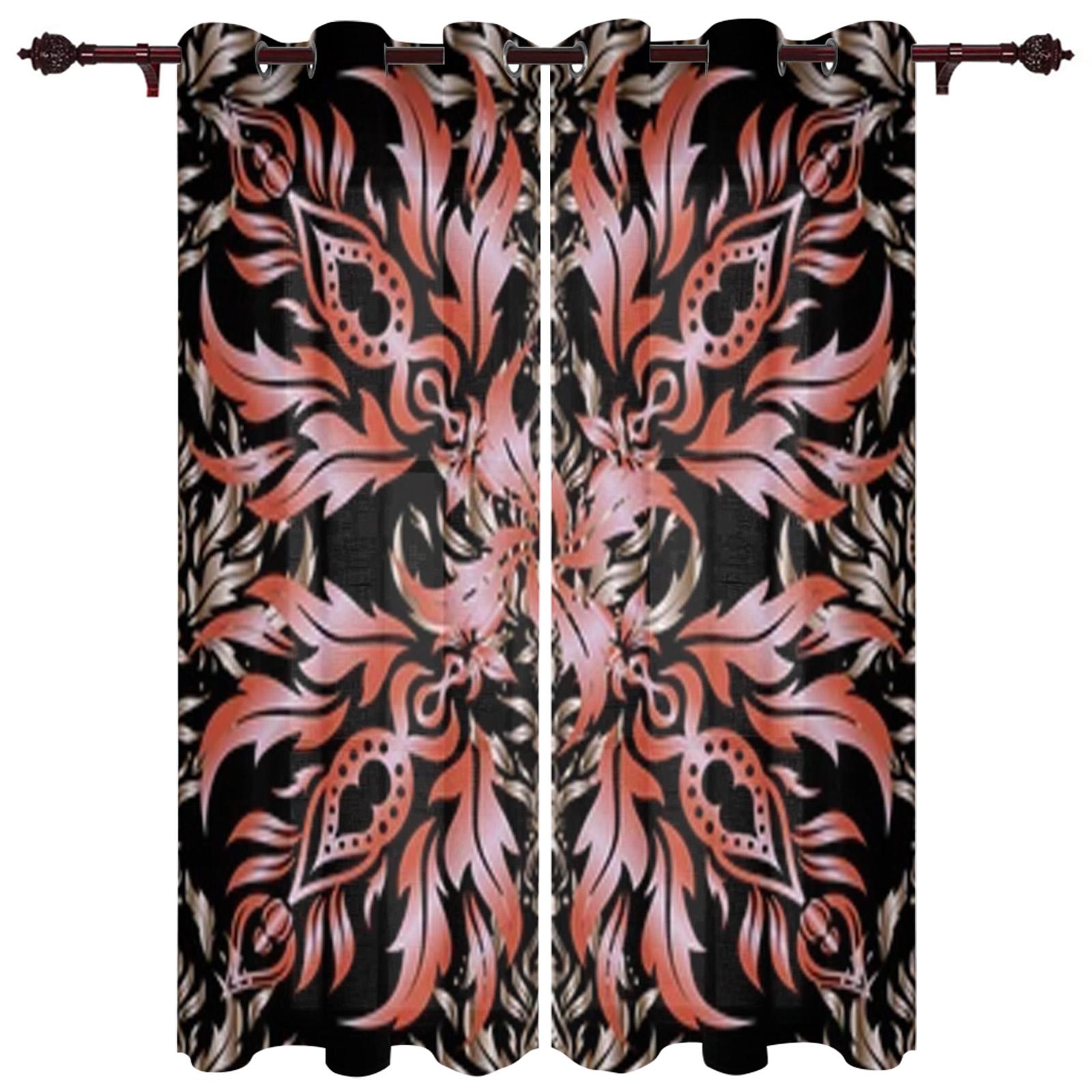 

Бароко, золоті квіти, листя, чудові віконні штори, мальовничі штори для вітальні, декоративні елементи, вітальня 100W x 160H (cm) x2