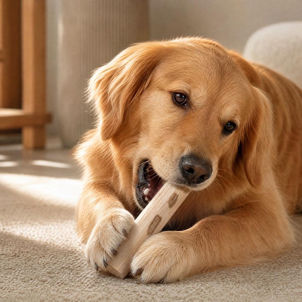 Natural Coffee Wood Dog Stick - Toy for Aggressive Chewers, M Size