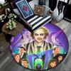 Beetlejuice,Round Area Rug,Carpet Rug for Living Room Bedroom Sofa Playroom Decor,Non-slip Floor Mat