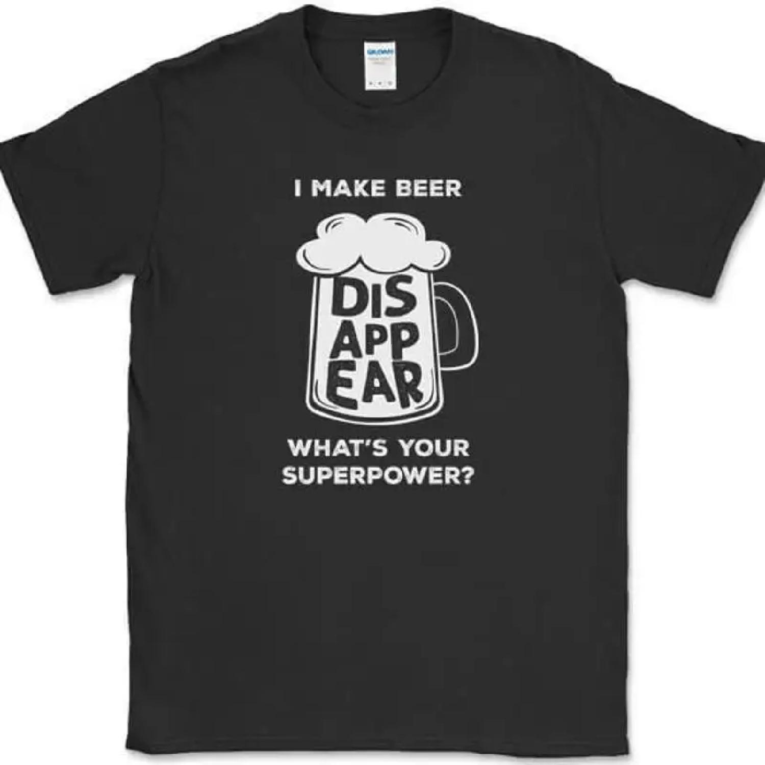 Я Заставляю Пиво Исчезать Какая У Тебя Суперсила Футболка Смешная Пивная Футболка S