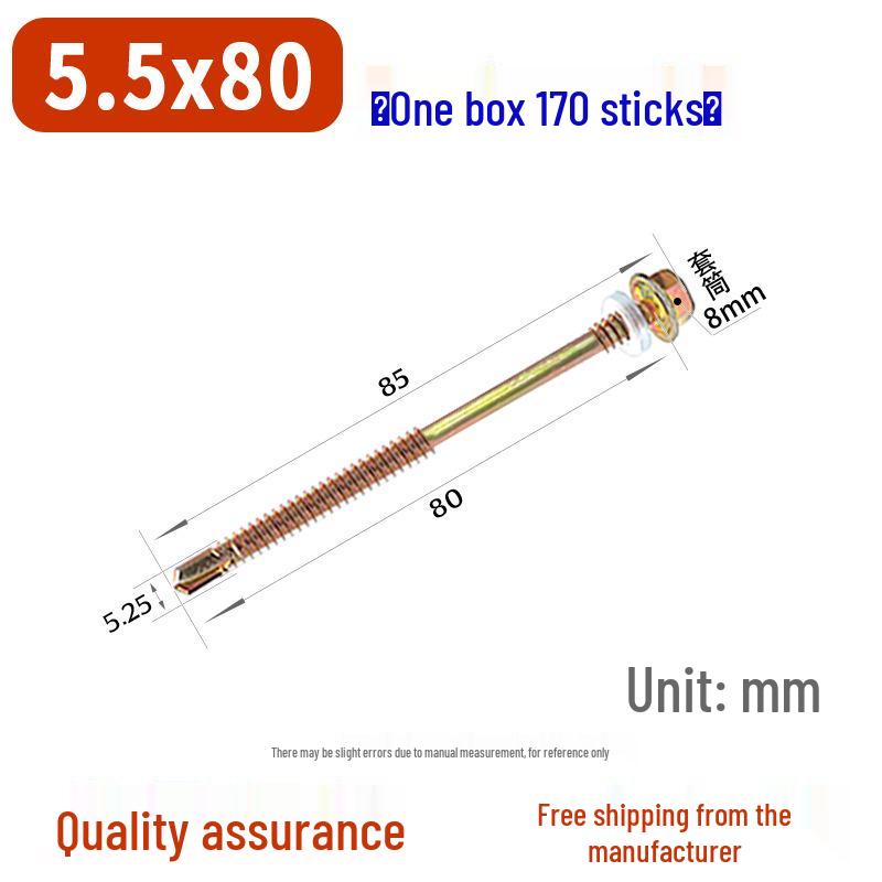 Sechskant-Selbstbohrschraube für Farbstahl und Dachziegel aus Harz mit verlängerter Bohrspitze