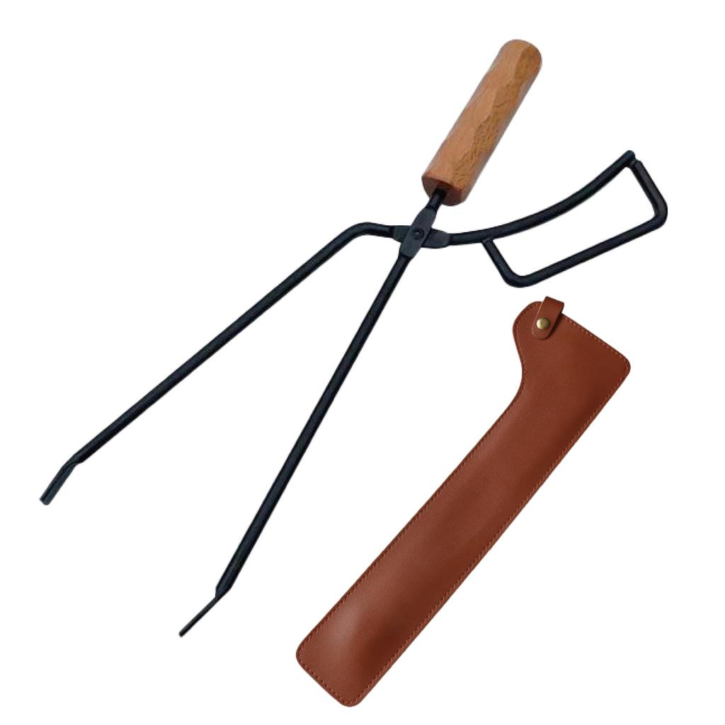 RODGERS Firewood Fireplace Charcoal BBQ for Fireplace Camping with Storage for Firewood Stainless Fire Fire Scissors RGOD-TONGS-BKSET Tongs, Tongs,