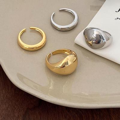High-End Smooth Round Open Ring: Unisex Hip-Hop Index & Pinky Finger Accessory