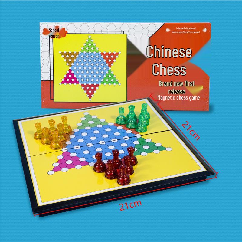 Set de șah magnetic All-in-One: Șah Aeroplan, Gomoku, Go, Xiangqi, Dou Shou Qi, Dame, Șah Militar - Jucărie Educativă pentru Copii