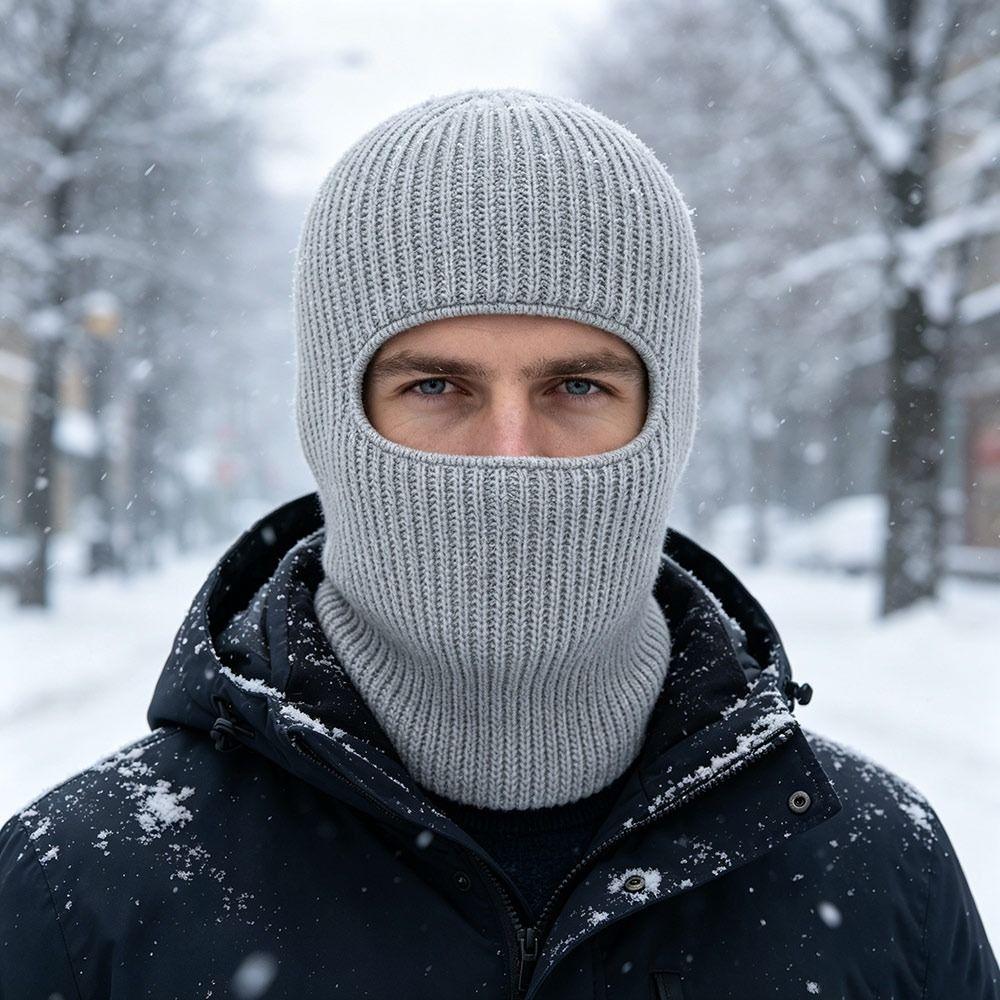Warm Winter Balaclava Hat Windproof Full Face Beanie Cap Fashion Knitted Ski Mask  Outdoor Sports