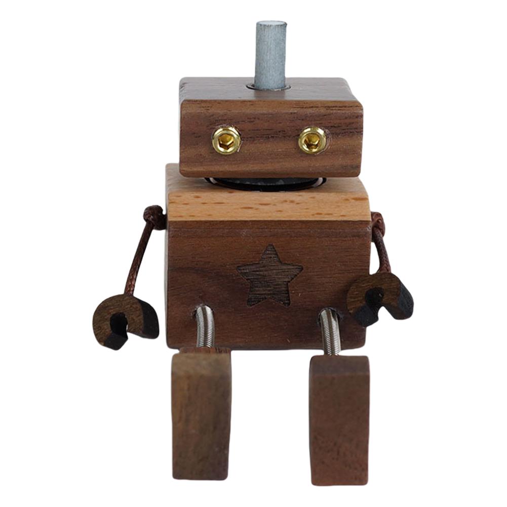 Handmade Shaking Feet Doll Wear Resist Cute Car Wood Ornaments with Clips Funny Wood Desktop Decor for Car Dashboard Decorations