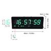Large Modern LED Digital Wall Clock Date Temperature 24 Or 12 Hour Office