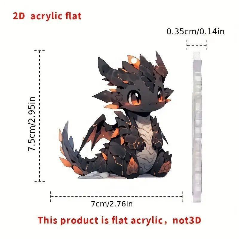 

Уникальный акриловый кулон в мультяшном стиле в виде черного дракона для аксессуаров для автомобиля синий