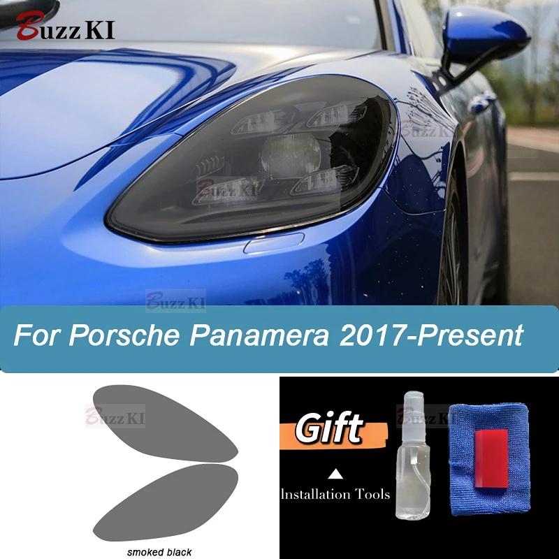 Per Porsche Cayenne 958 Macan Panamera 971 Taycan 911 Pellicola Protettiva Fari Auto Vinile Oscurato Nero Fumè Adesivo Trasparente