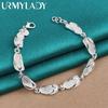 925 Sterling Silver Slipper Chain Bracelet For Women Fashion Wedding Party Jewelry