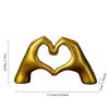 Heart Hand Statue Modern Love Finger Gesture Sculpture for Living Room Bedroom Home Shelf Desktop Decoration