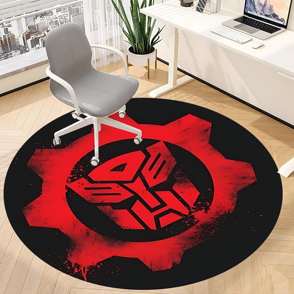 1pc Transformers Office Round Area Rug, Under Office Chairs Bedroom Living Room Home Decor a0926124