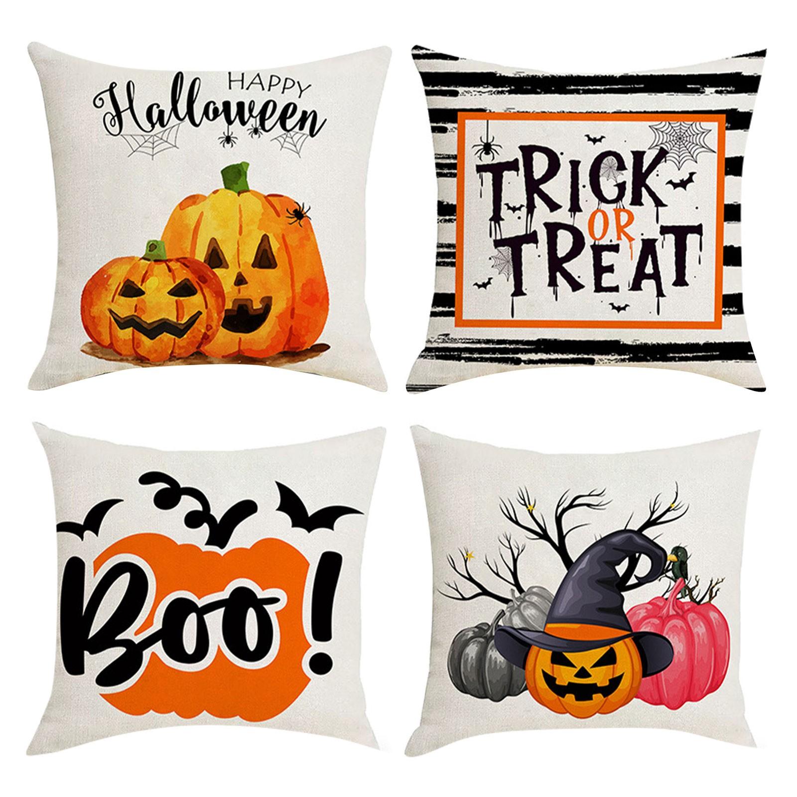 

18x18 Fall Pillow Covers, Halloween Decorative Throw Pillowcases, Maple Car Linen Throw Cushion Covers For Sofa Couch Home Decor, 4pcs One Size