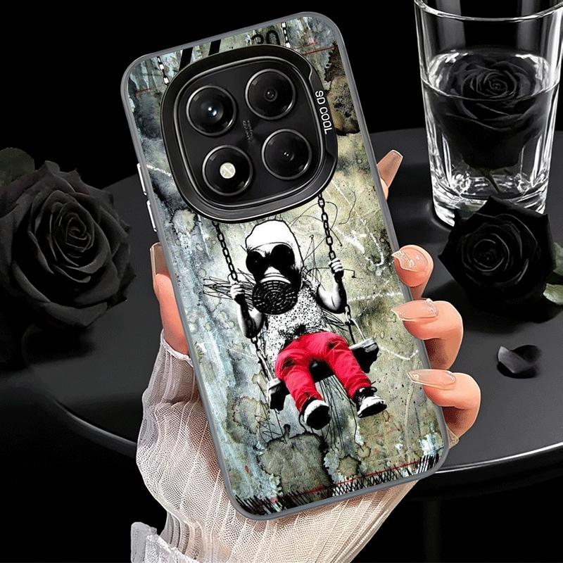 B-Banksy Kunst Graffiti Künstler Weiche Handyhülle für Samsung Galaxy S24 S25 FE S26 Edge S23 Ultra S22 Plus S21 + Stoßfeste Hülle Ba
