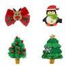 Chic Natal Grampo de Cabelo Aço Inoxidável Grampos Laterais Alce Pinguim Árvore de Natal Floco de Neve Bobby Pin Acessórios de Estilo Festa de Ano Novo