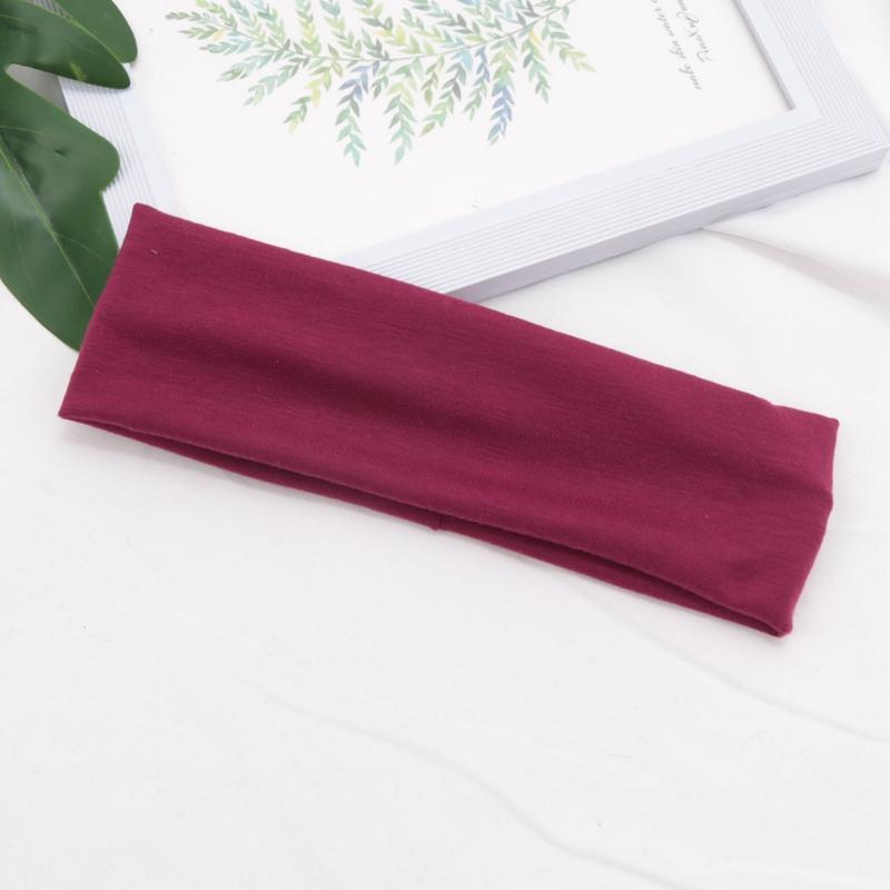 Cotton Solid Color Sports Headbands Gym Running Yoga Sweat Hair Bands High Elastic Makeup Women Tennis Hairband Hair Accessories