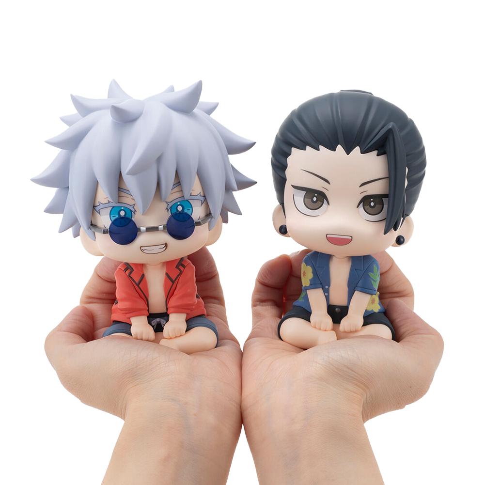Anime JJK Figure Summer Gojo Satoru Action Figures PVC Mini Edition Models Geto Suguru Figurine JJK Beach casual wear Gifts 12cm