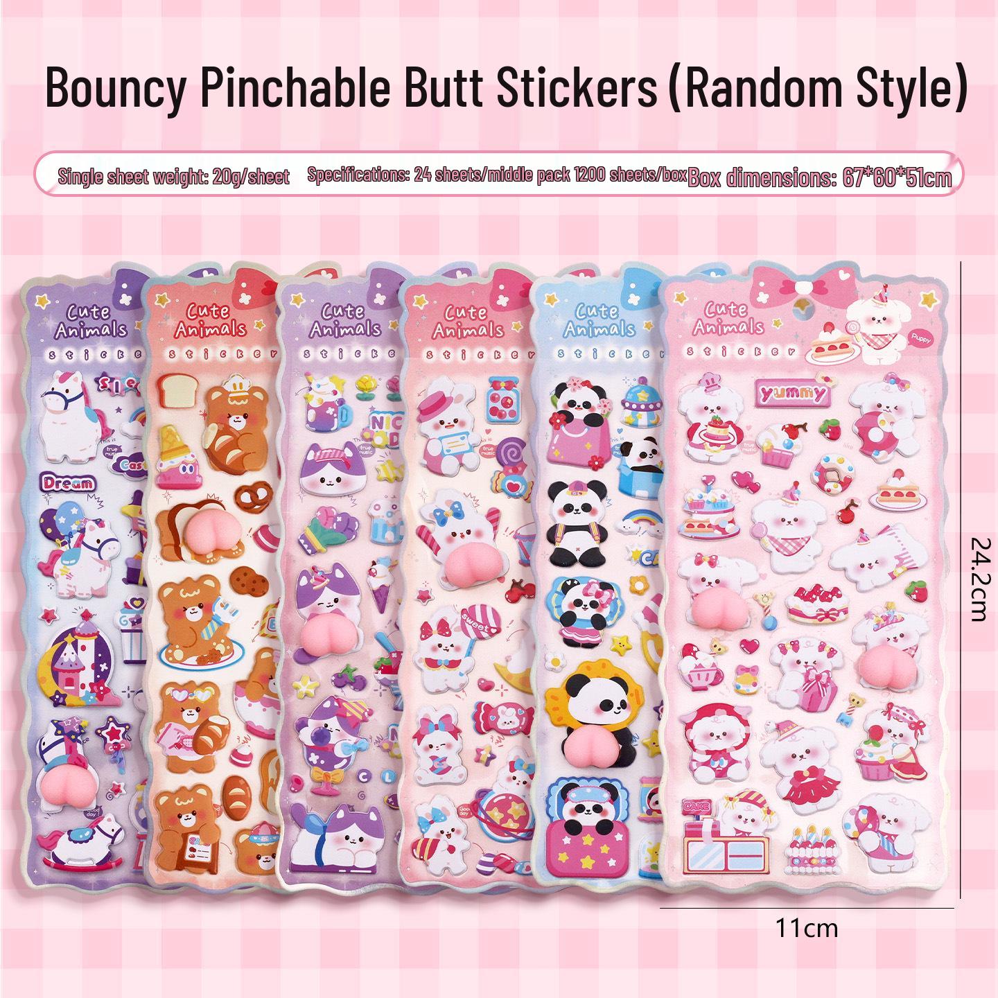 

3D Cartoon Soft Squeeze Toy Stickers for DIY Decoration